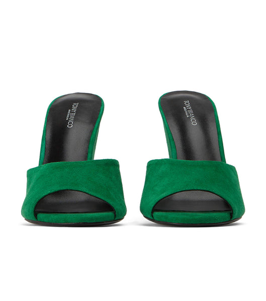 Green Tony Bianco Galaxy Jade Suede 11cm Wedges | MZAFT99800