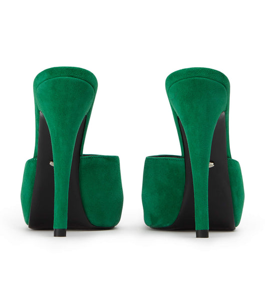 Green Tony Bianco Love Jade Suede 12cm Platform Shoes | AZADF35169