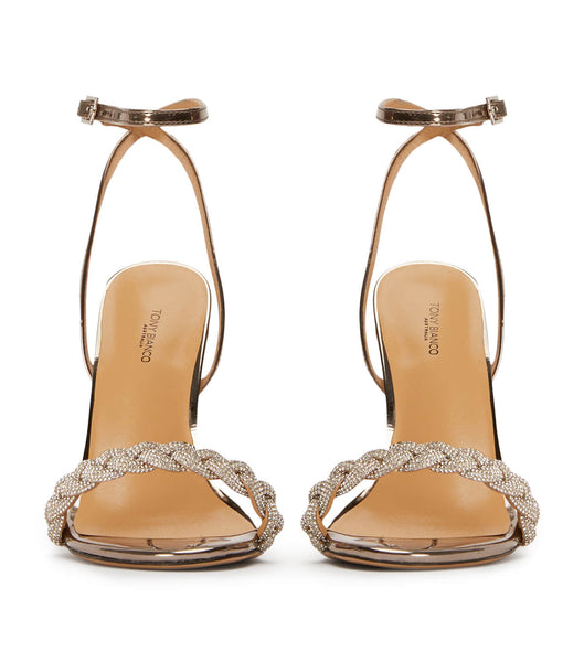 Grey Tony Bianco Kosta Gunmetal Shine 11cm Bridal Heels | UZATG92678