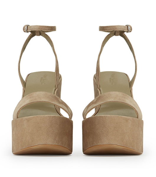 Grey Tony Bianco Vesna Stone Suede 13cm Wedges | FZAUI98942