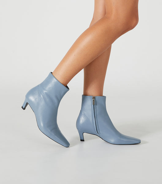 Grey Tony Bianco Vicci Steel Nappa 5cm Ankle Boots | QZAWA17038