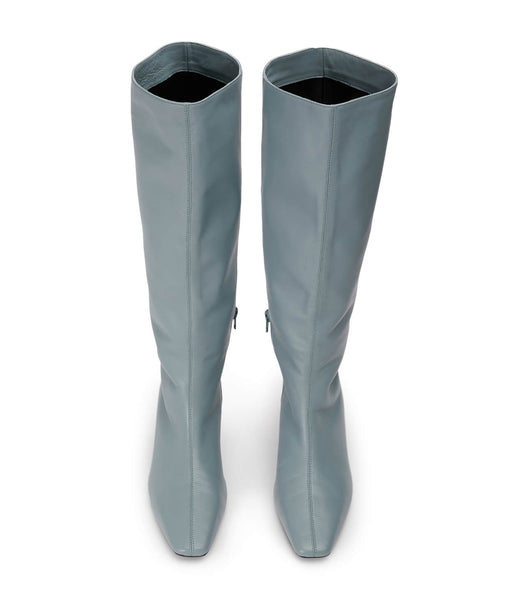 Grey Tony Bianco Vixon Steel Nappa 5cm Knee High Boots | ZAJKU55167