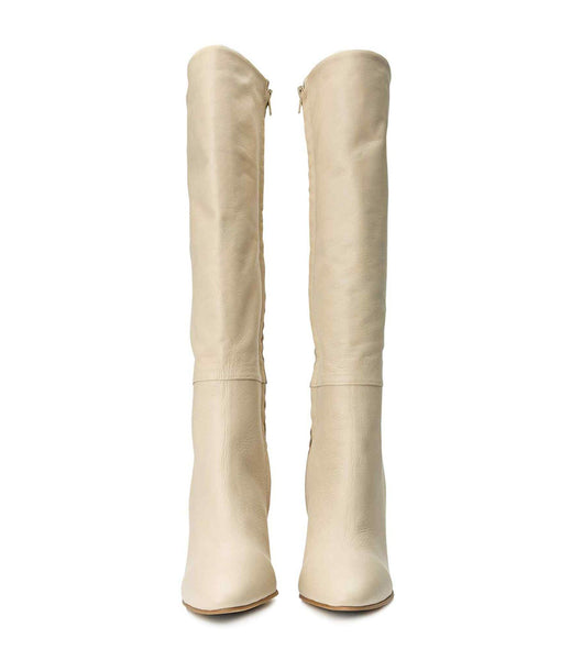 Light Yellow Tony Bianco Bellez Vanilla Venice 9.5cm Knee High Boots | FZAHY85560