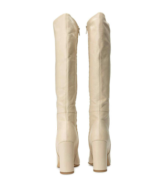 Light Yellow Tony Bianco Bellez Vanilla Venice 9.5cm Knee High Boots | FZAHY85560