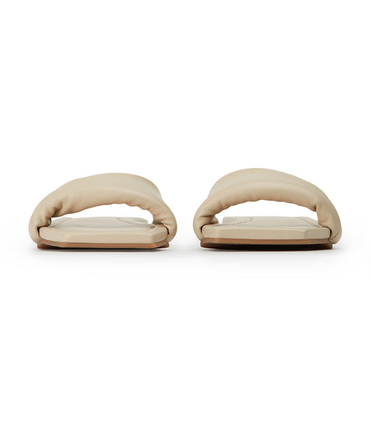 Light Yellow Tony Bianco Echo Vanilla Nappa 1.5cm Sandals | MZAHR66209
