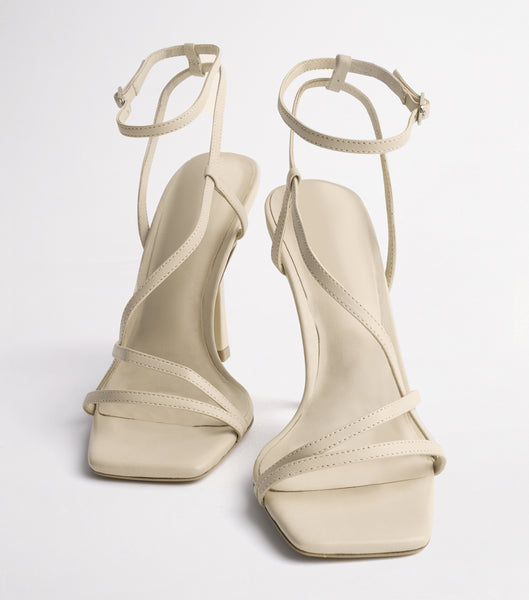 Light Yellow Tony Bianco Franci Vanilla Sheep Nappa 10.5cm Bridal Heels | ZAIIZ90524
