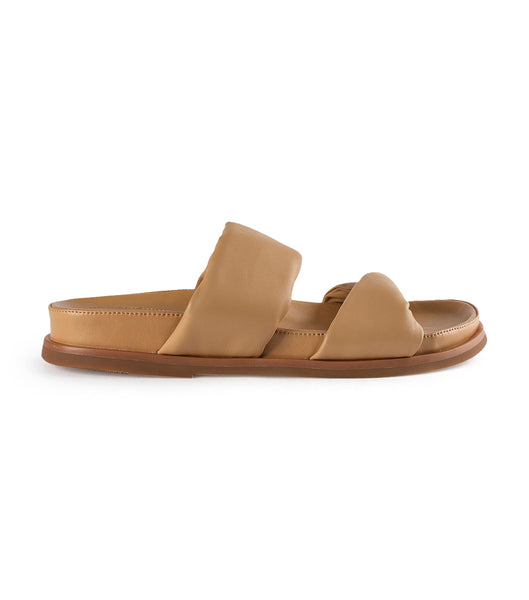 Orange Tony Bianco Henry Honey Nappa 3.5cm Flat Sandals | BZASO10243