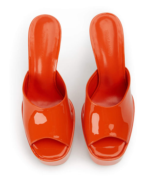 Orange Tony Bianco Jordyn Citrus Patent 15cm Platform Shoes | GZAUC62919