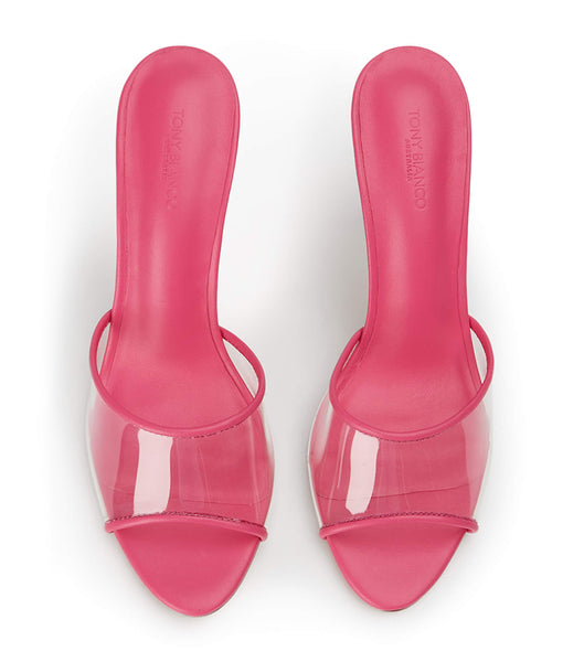 Pink Tony Bianco Riana Clear Vinylite/Acid Pink 9.5cm Stiletto Heels | ZAQCS88406