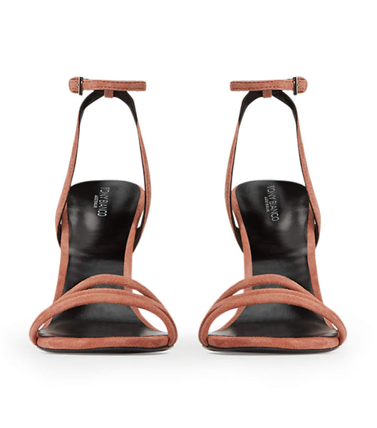 Rose Tony Bianco Rush Rose Suede 9.5cm Strappy Heels | XZABH73491