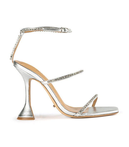 Silver / Metal Tony Bianco Shy Silver Nappa Metallic 10.5cm Stiletto Heels | DZAVO23830