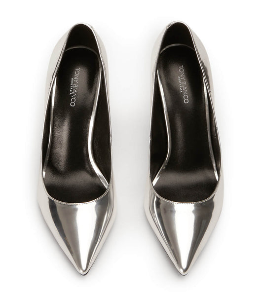 Silver Tony Bianco Anja Silver Shine 10.5cm Stiletto Heels | YZAGT55911