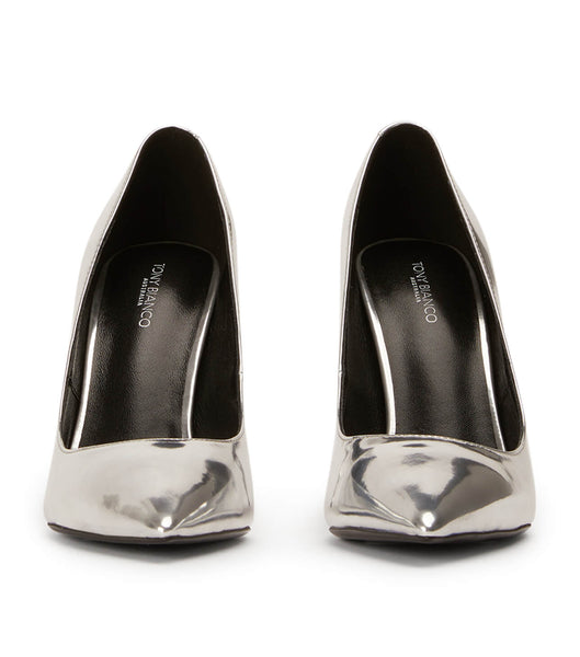 Silver Tony Bianco Anja Silver Shine 10.5cm Stiletto Heels | YZAGT55911