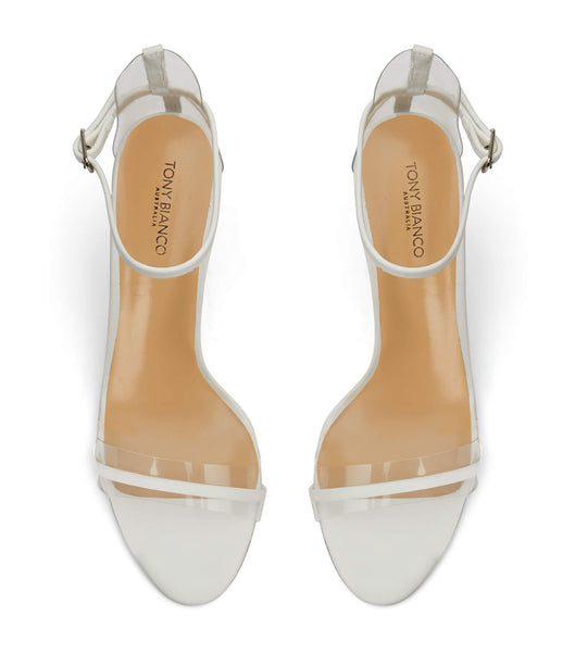 Silver Tony Bianco Houston Milk Capretto 8.5cm Low Heels | QZAWA93297