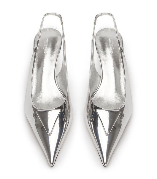 Silver Tony Bianco Kimmy Silver Shine 4.5cm Event Heels | ZADFL53935