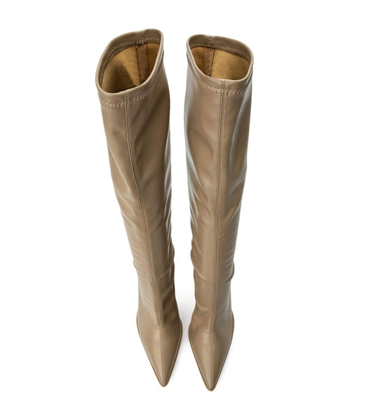 Silver Tony Bianco Knight Piazza Venezia 9.5cm Stretch Boots | EZAVG66376