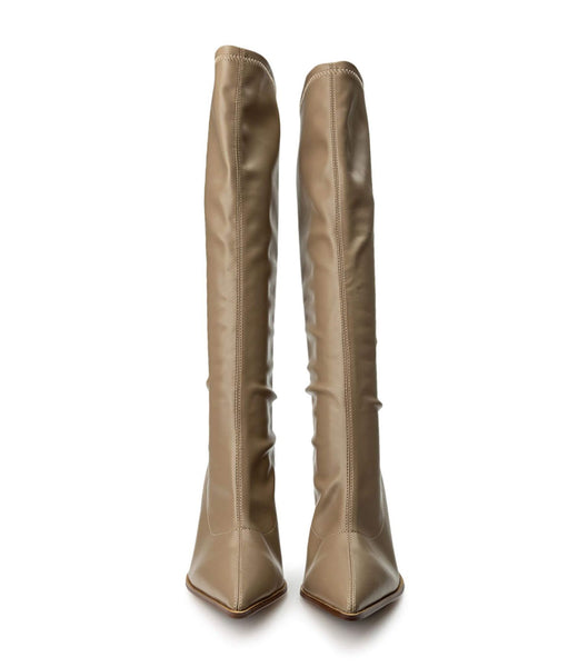Silver Tony Bianco Knight Piazza Venezia 9.5cm Stretch Boots | EZAVG66376
