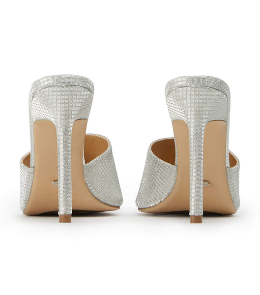 Silver Tony Bianco Marley Silver Aura 10.5cm Bling Heels | PZAER54325