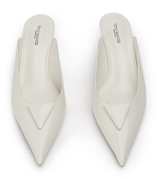 White Tony Bianco Kira White Hi Shine 4.5cm Court Shoes | TZAWZ96963