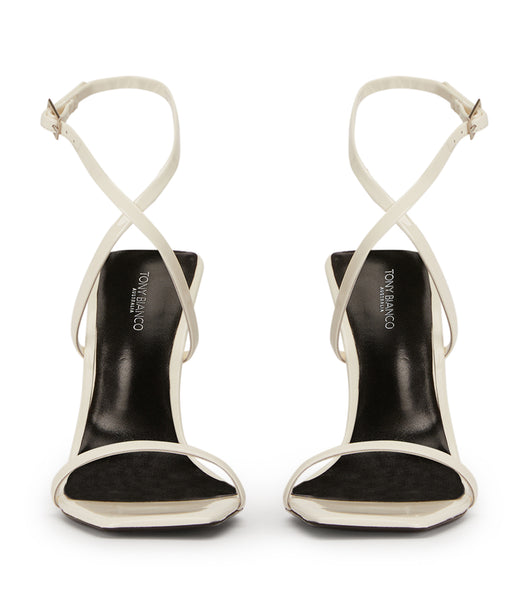White Tony Bianco Naxos White Patent 10.5cm Strappy Heels | ZAICD66919
