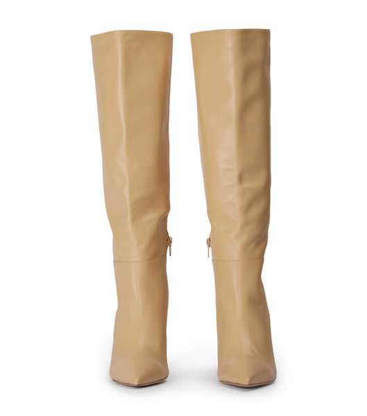 Yellow Tony Bianco Drake Butter Nappa 9.5cm Knee High Boots | ZAQAV81286