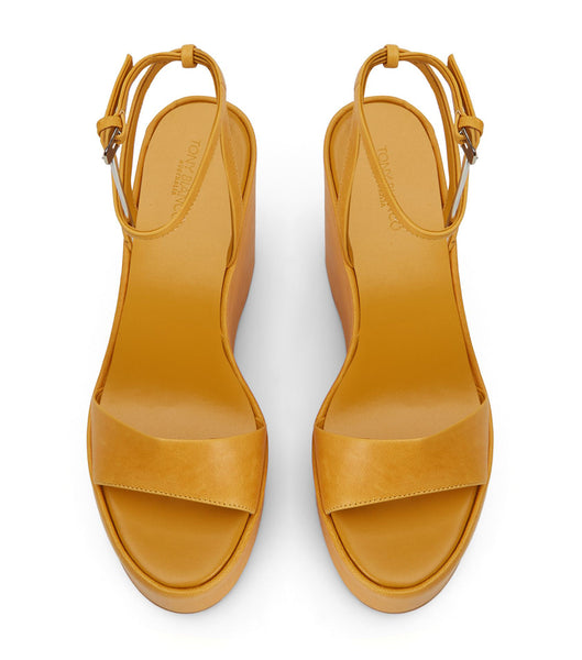 Yellow Tony Bianco Vesna Cantelope Antiq 13cm Wedges | FZAHY85143
