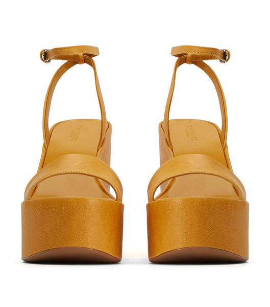Yellow Tony Bianco Vesna Cantelope Antiq 13cm Wedges | FZAHY85143