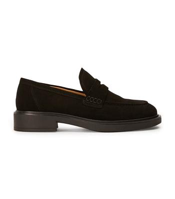 Black Tony Bianco Cherish Black Suede 4.5cm Loafers | BZASD98522