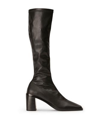 Black Tony Bianco Damon Black Venezia 7.5cm Knee High Boots | XZABH25166