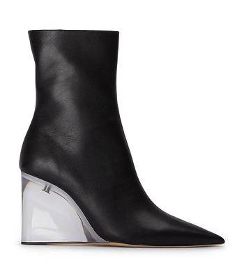 Black Tony Bianco Dasha Black Como/Clear 9.5cm Ankle Boots | DZAKV68165