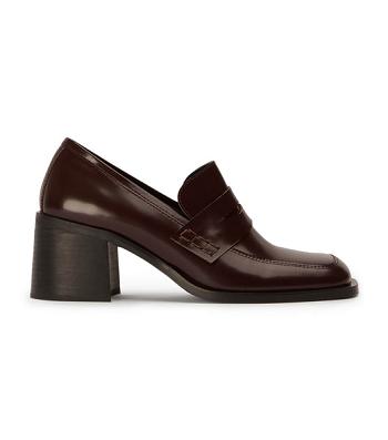 Chocolate Tony Bianco Lomax Vino Hi Shine 6.5cm Loafers | MZAHR72771