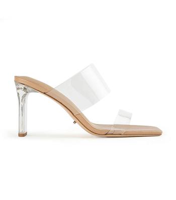 Skin Color Tony Bianco Chicago Clear Vinylite/Skin Nappa 8.5cm Bridal Heels | AZAWC96864