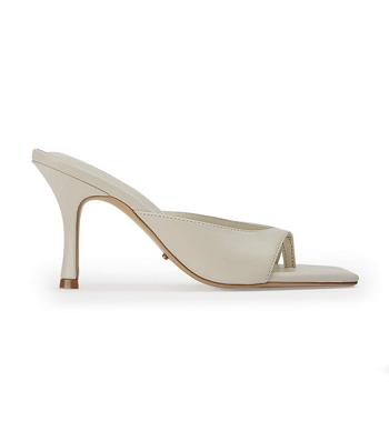 White Tony Bianco Crystle Dove Nappa 8.5cm Low Heels | ZADYB88618