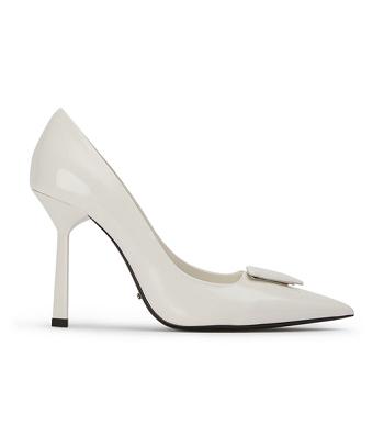 White Tony Bianco Gema White Hi Shine 10cm Court Shoes | QZAUV23350