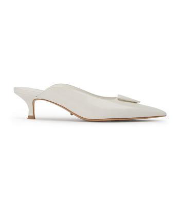 White Tony Bianco Kira White Hi Shine 4.5cm Court Shoes | TZAWZ96963