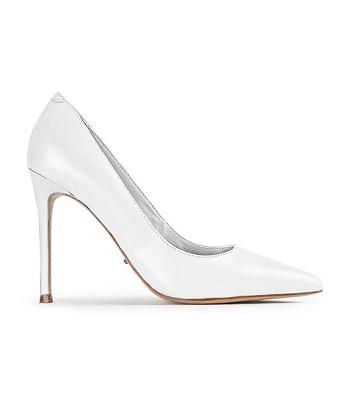 White Tony Bianco Lotus Milk Capretto 10.3cm Event Heels | ZAQAV38073
